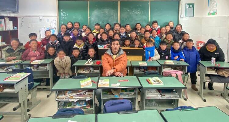 Donyoe teaching at the Meruma Township’s primary school