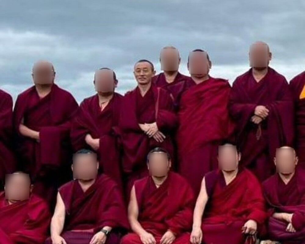 Pema in a group photo with felllow Kirti monks